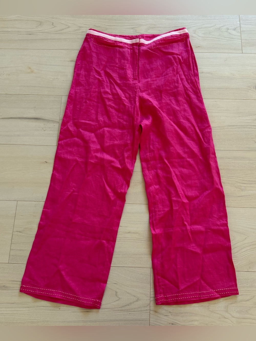 Cambridge Dry Goods Hot Pink Wide-Leg Pants